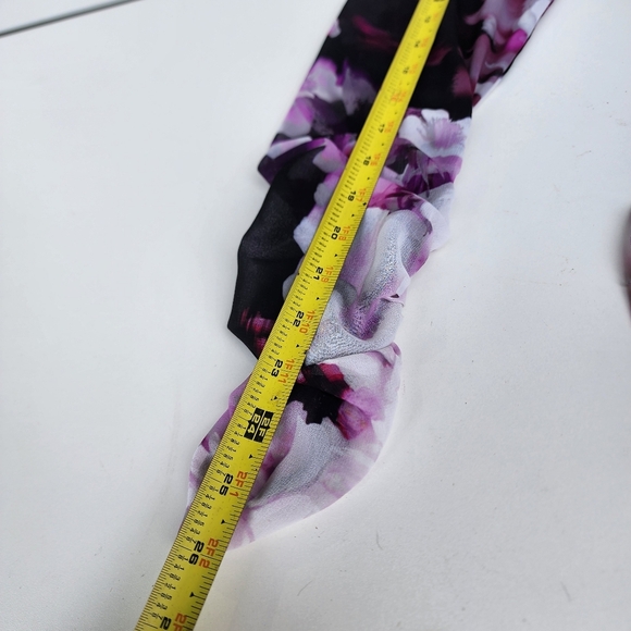 Guess by Marciano Womens Purple Black Hi Low Multi Fushion Sheer Long Sl Dress 4 - Picture 12 of 16